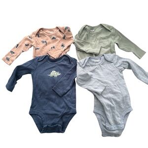 Pekkle Long Sleeve Onesie Bundle 6M
